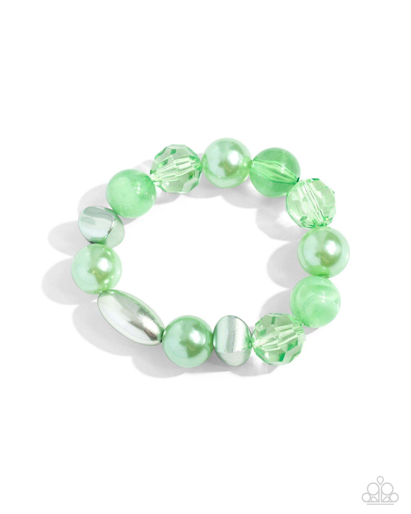 A Finishing Touch Plentiful Pearls - Green Necklace and Plentiful Pigment - Green Bracelet 2 Piece Set
