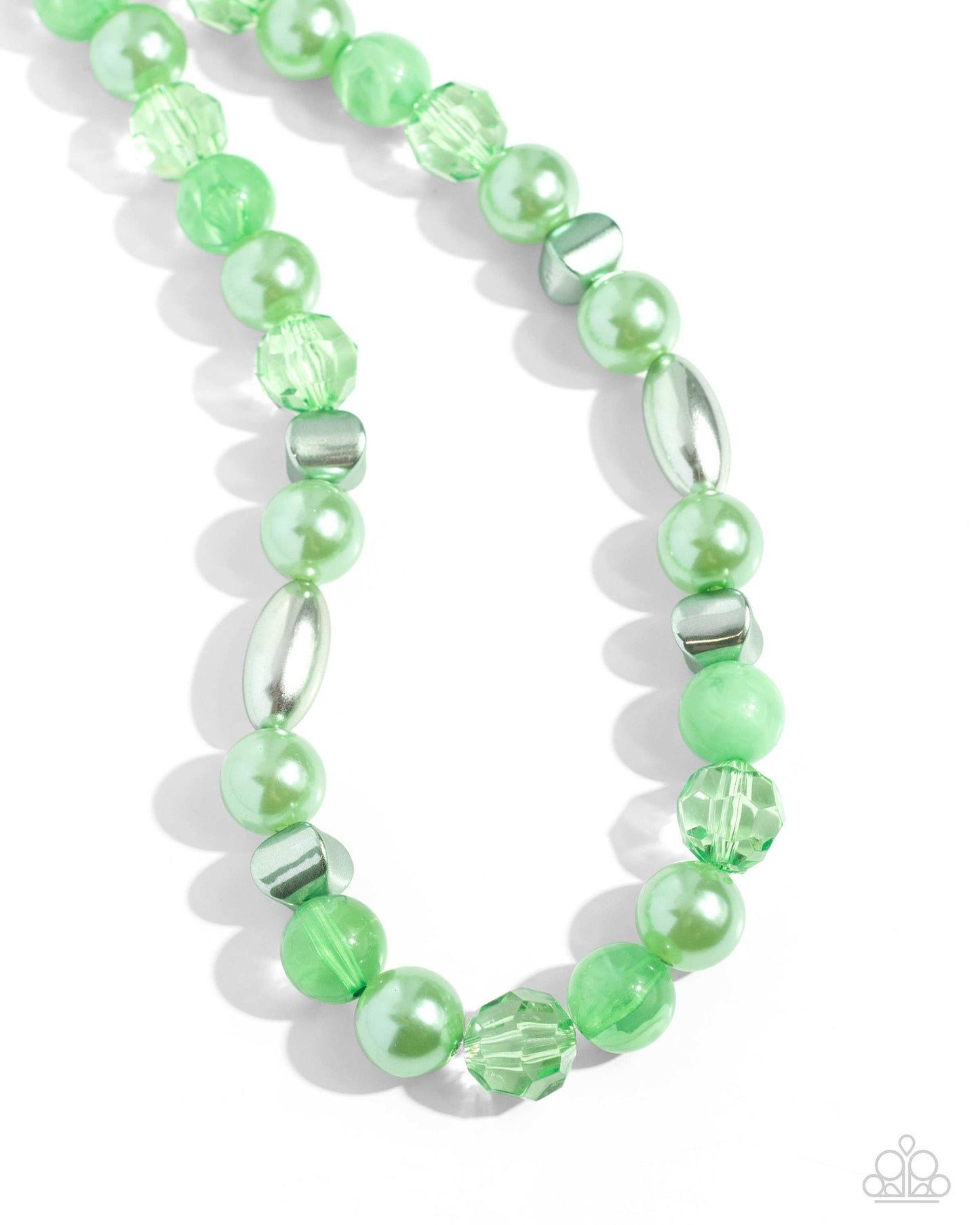 A Finishing Touch Plentiful Pearls - Green Necklace and Plentiful Pigment - Green Bracelet 2 Piece Set