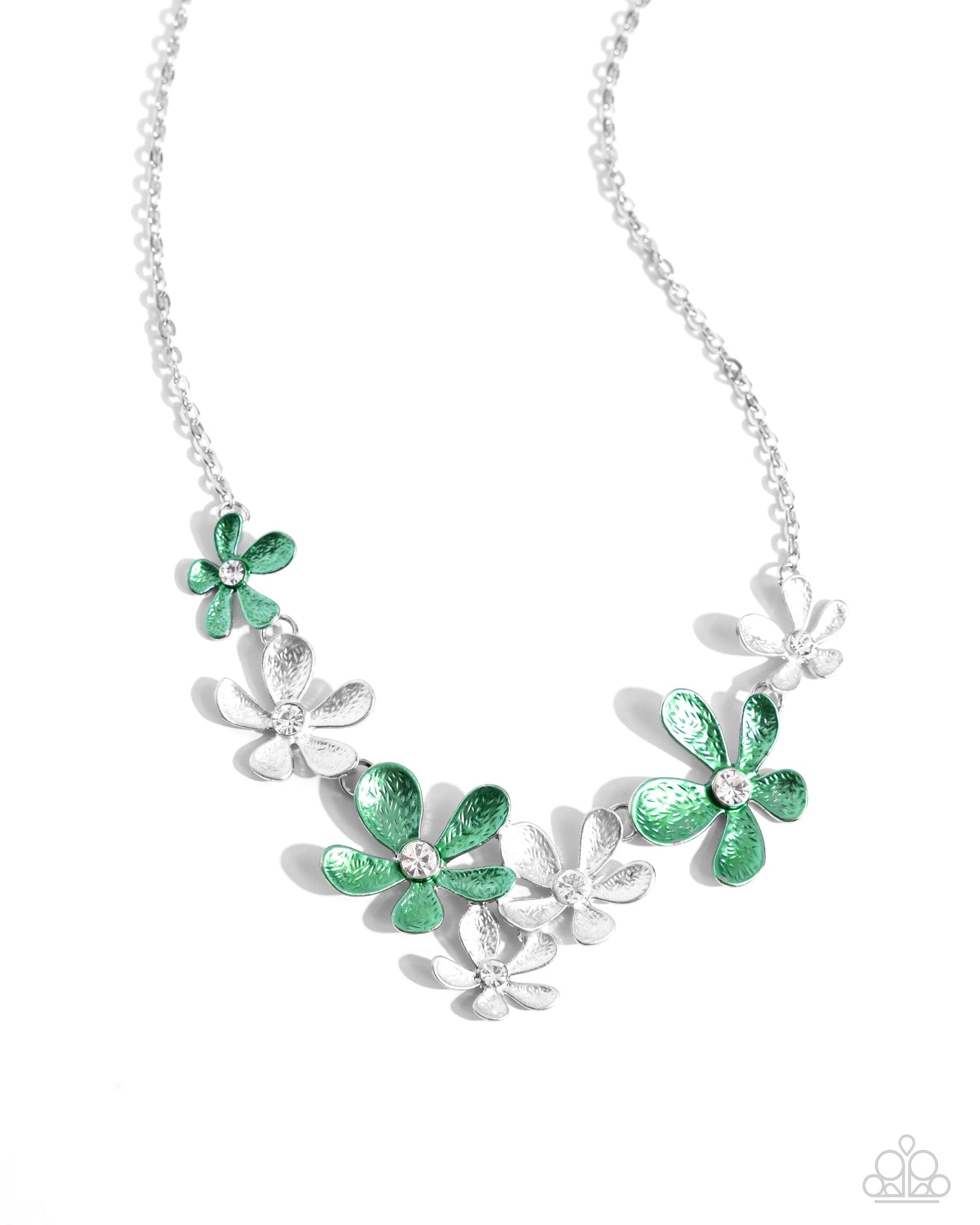 A Finishing Touch Reflective Rundown - Green Necklace
