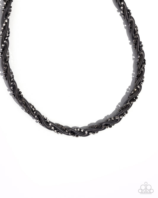 A Finishing Touch Candid Coils - Black Necklace