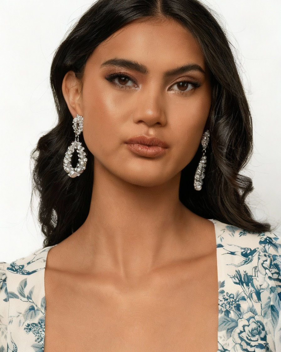 A Finishing Touch Dapper Debut - White Earrings