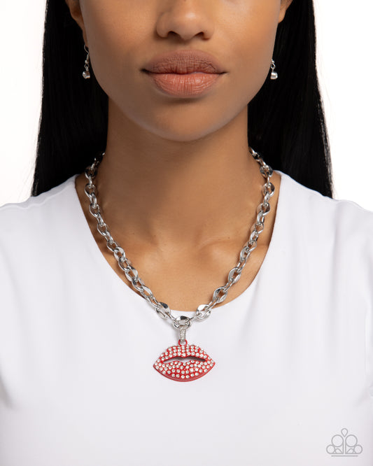 A Finishing Touch Keepsake Kisser - Red Necklace