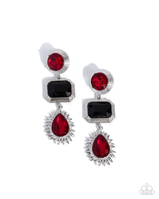 A Finishing Touch Entertaining the Thought - Red Earrings