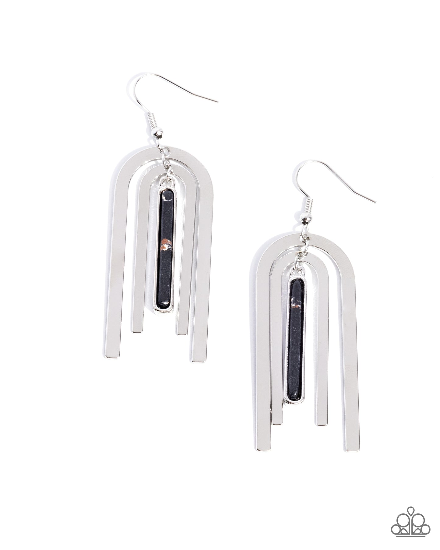A Finishing Touch Coarse Conversation - Black Earrings