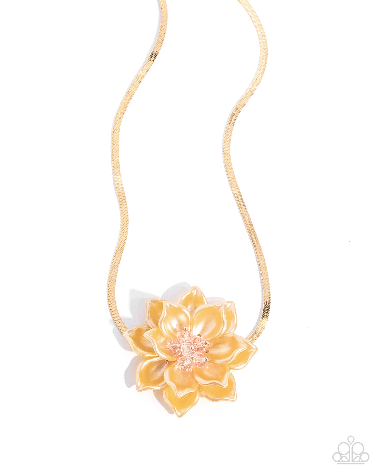 A Finishing Touch Banquet Blossom - Yellow Necklace