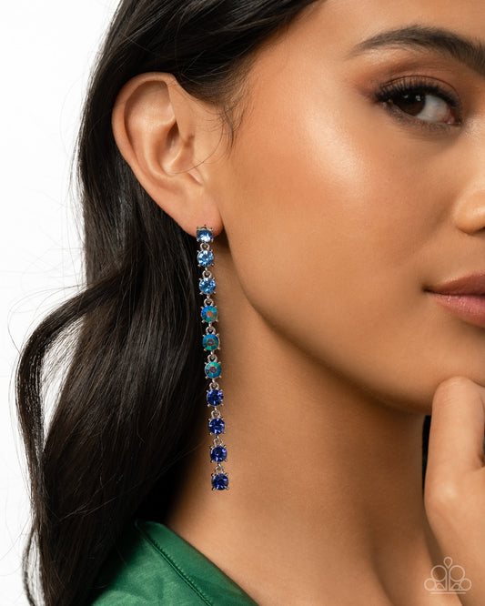 A Finishing Touch Opulent Ombré - Blue Earring