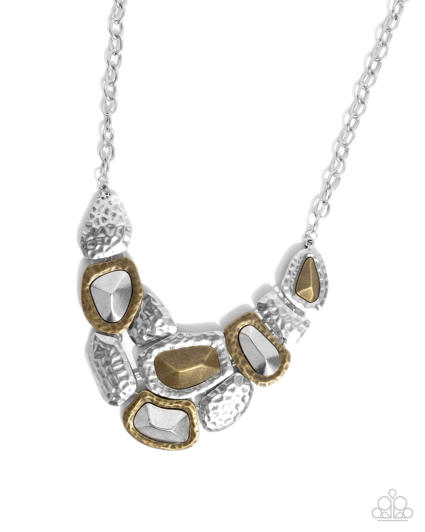 A Finishing Touch Mixed Motive - Silver Multi Necklace