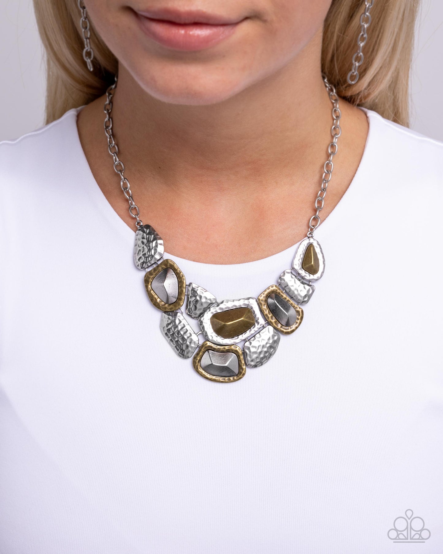 A Finishing Touch Mixed Motive - Silver Multi Necklace