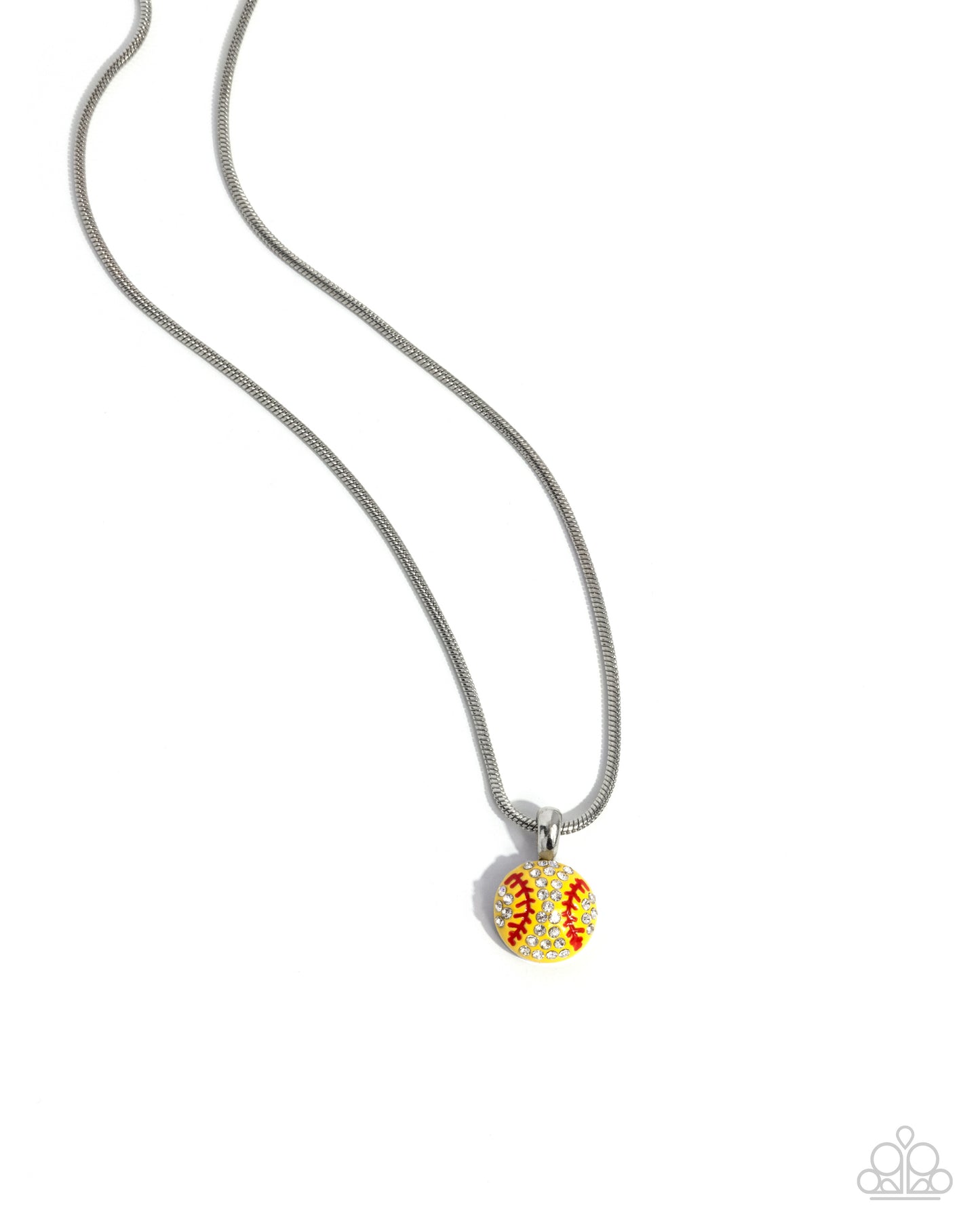 A Finishing Touch Throw a Softball - Yellow Necklace