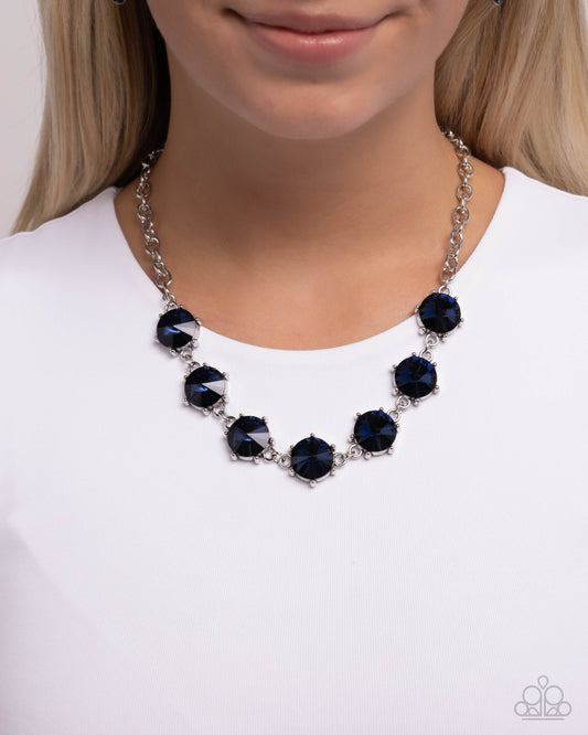 A Finishing Touch Drowning in Dazzle - Blue Necklace