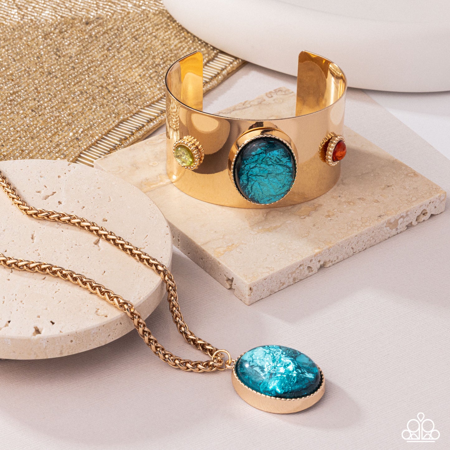 A Finishing Touch Rule the Light - Gold Necklace and Bracelet