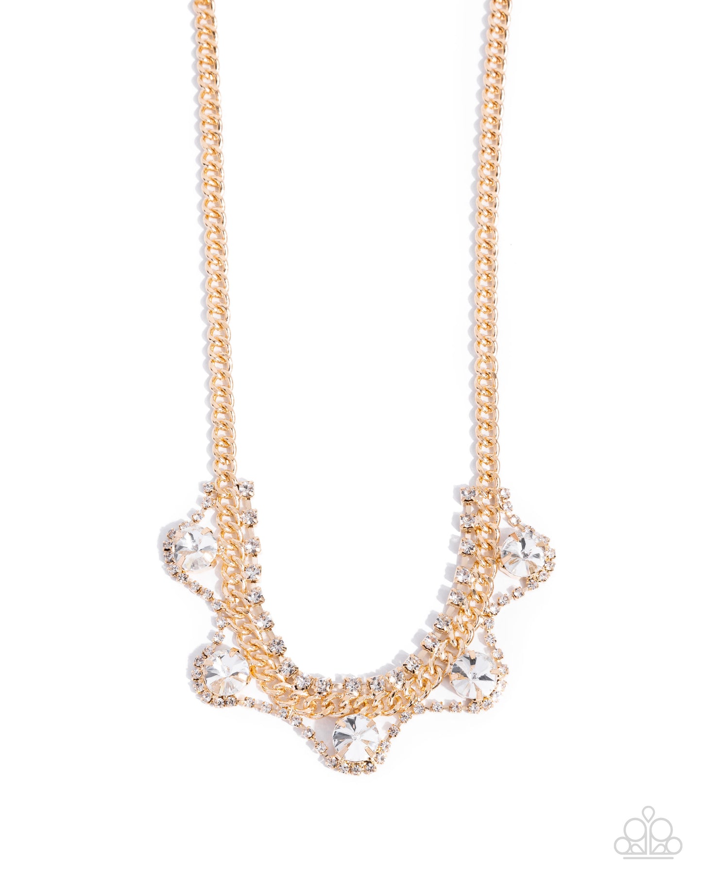 A Finishing Touch Never Enough Elegance - Gold Necklace and Ceaseless Chic - Gold Earrings 2pc Set