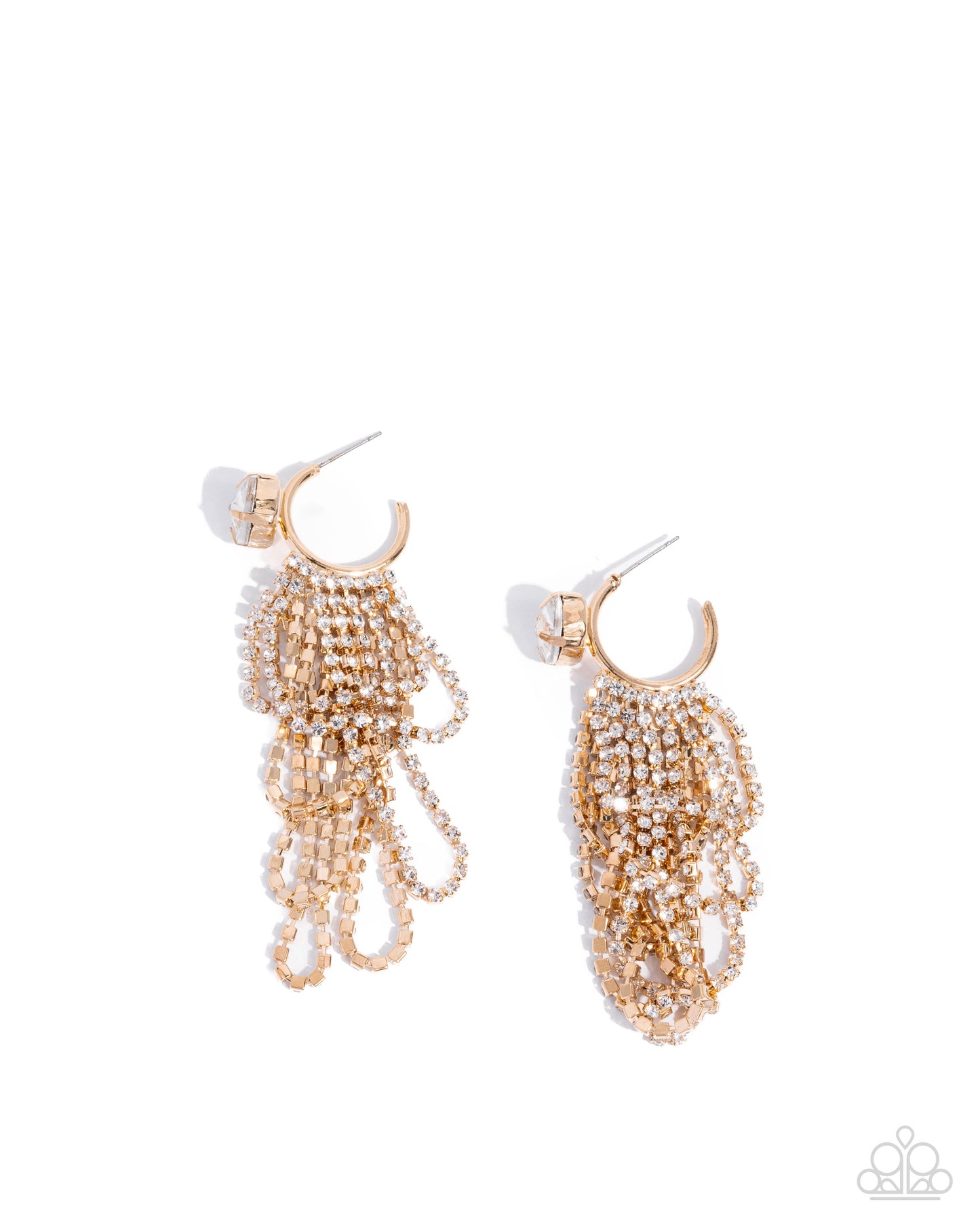 A Finishing Touch Never Enough Elegance - Gold Necklace and Ceaseless Chic - Gold Earrings 2pc Set