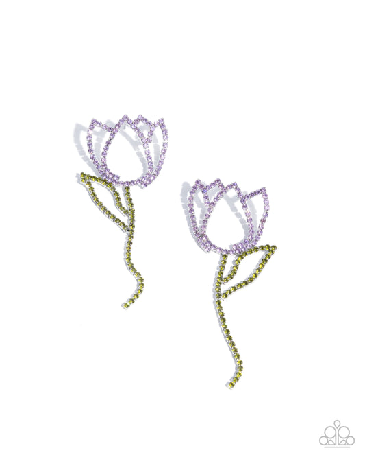 A Finishing Touch Tulip Transcendence - Purple Earrings
