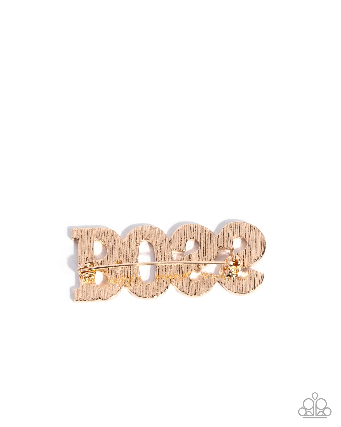 A Finishing Touch Blingy Boss - Gold Brooch