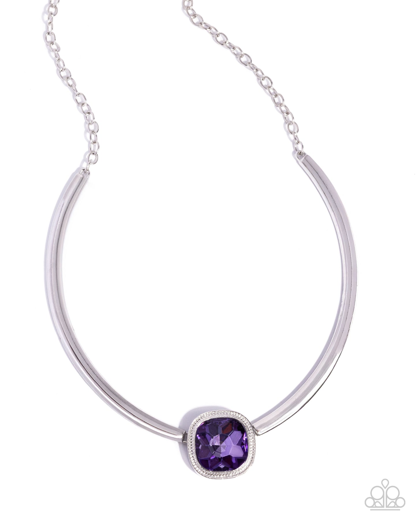 A Finishing Touch Adorably Asscher - Purple Neckace and Asscher Admiration - Purple Bracelet- 2 piece set