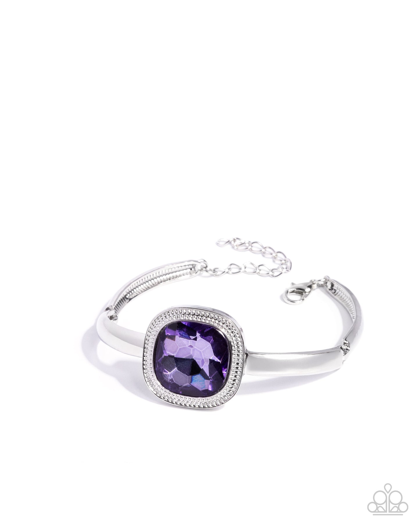 A Finishing Touch Adorably Asscher - Purple Neckace and Asscher Admiration - Purple Bracelet- 2 piece set