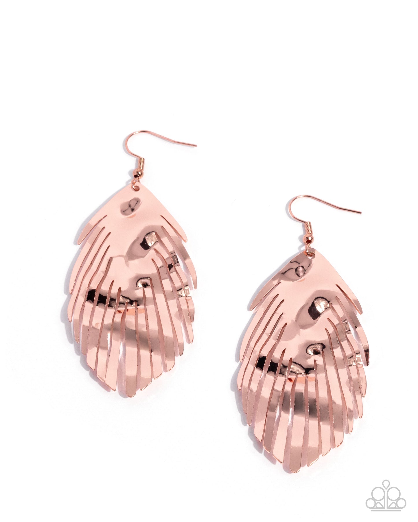 A Finishing Touch Acutely Abstract - Copper Earrings