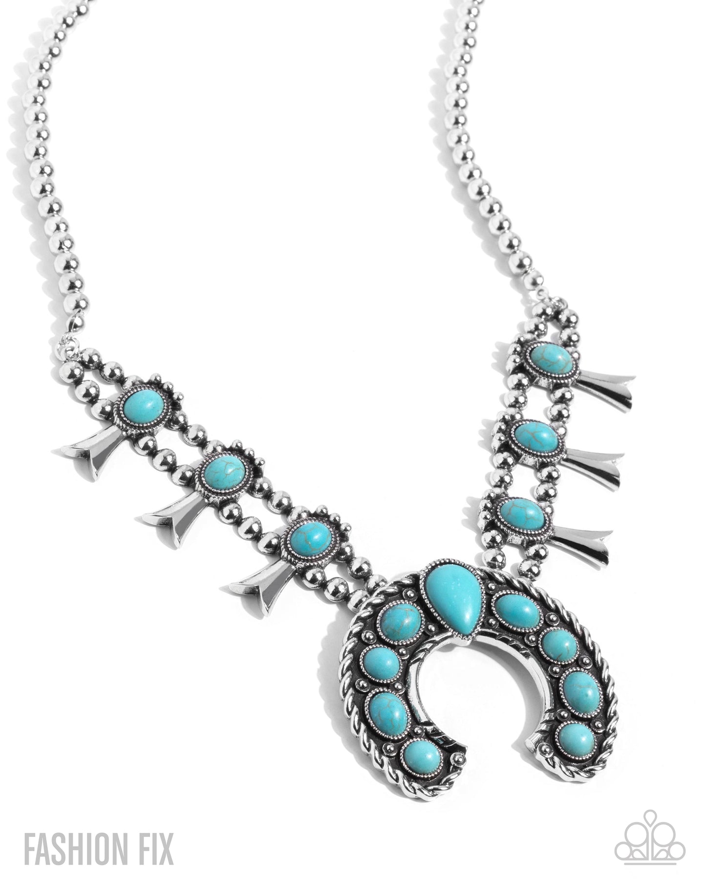 A Finishing Touch Rustic Route - Blue Necklace and Universal Utopia - Blue Earrings 2pc Set
