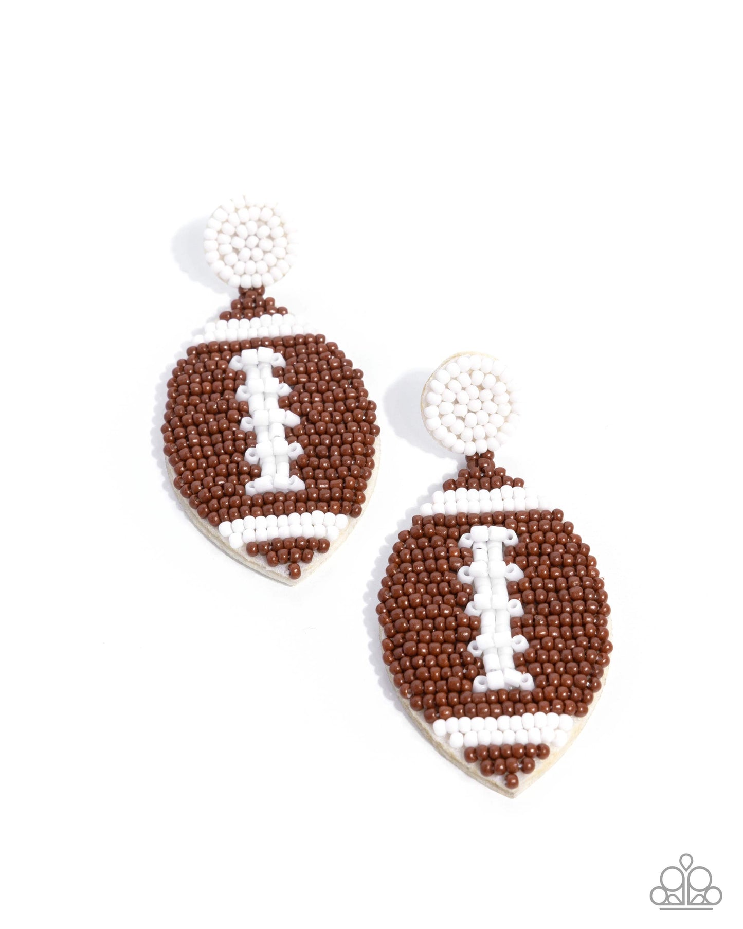 A Finishing Touch Football Fan - Brown Earrings