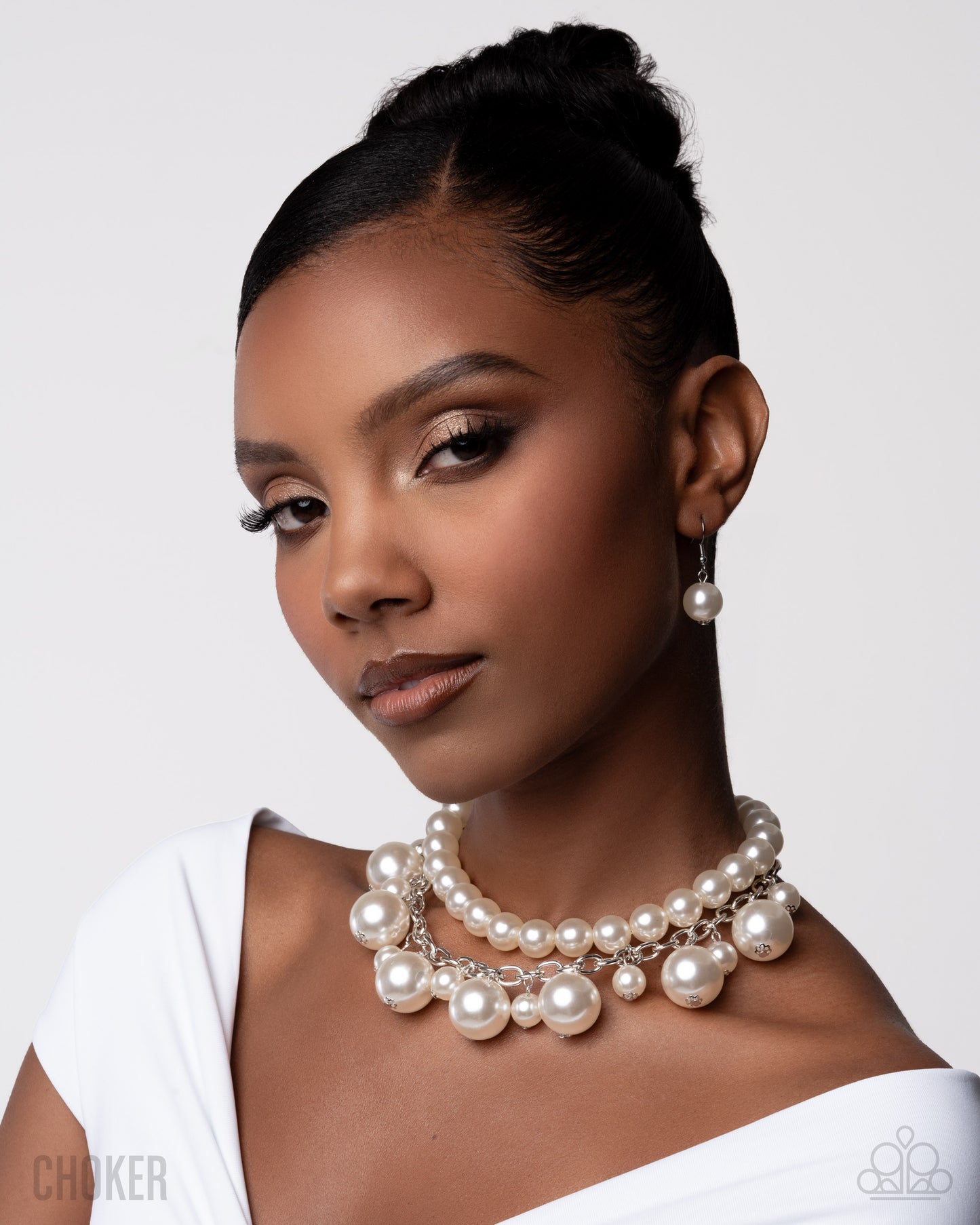 A Finishing Touch Sophisticated to the Max - White Necklace