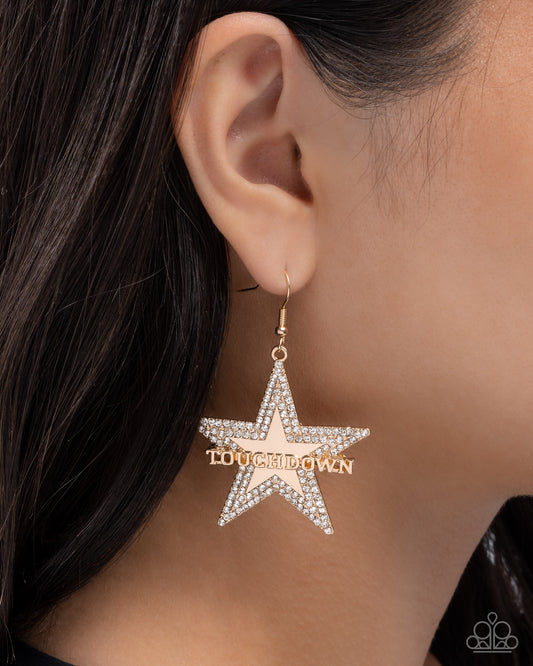 A Finishing Touch Touchdown Tribute - Gold Earrings