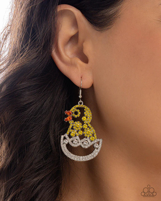 A Finishing Touch Chick Couture - Yellow Earrings