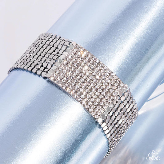 A Finishing Touch Disco Dame - White Bracelet -August 2024 Life Of The Party