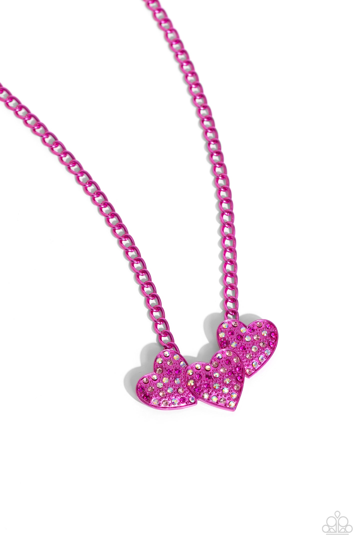 Paparazzi Low-Key Lovestruck - Pink Necklace and Lovestruck Lineup - Pink Bracelet Set