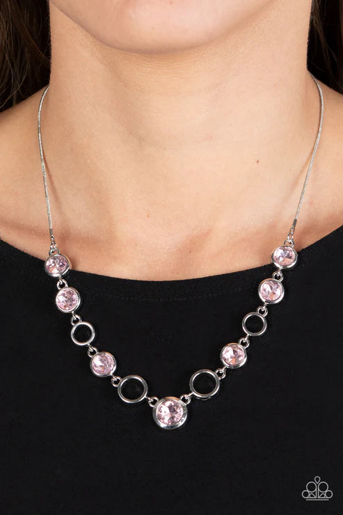 Paparazzi Elegantly Elite - Pink Necklace