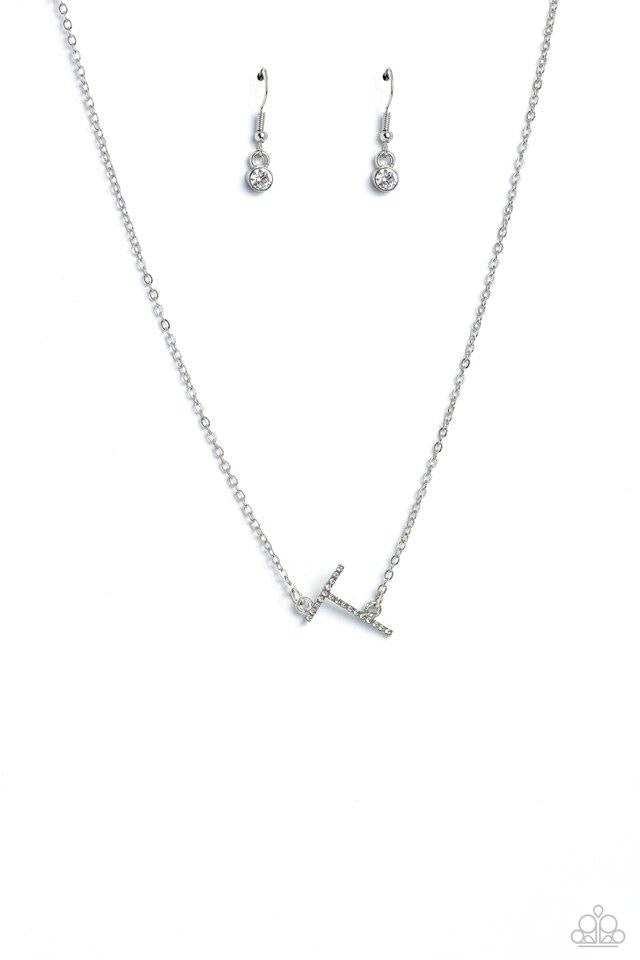 A Finishing Touch INITIALLY Yours - T - White Necklace