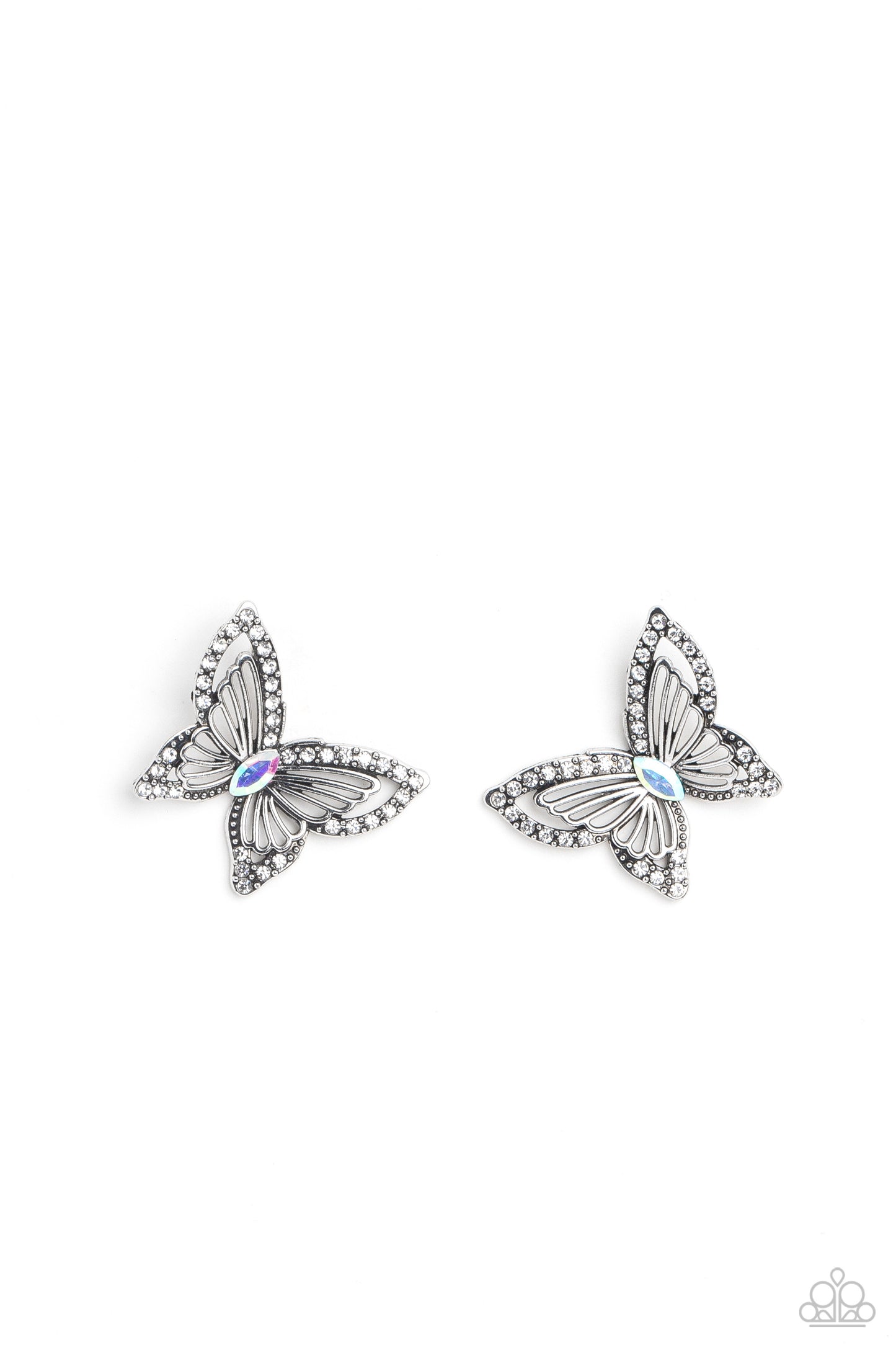 Paparazzi Wispy Wings - Multi Butterfly Earrings 