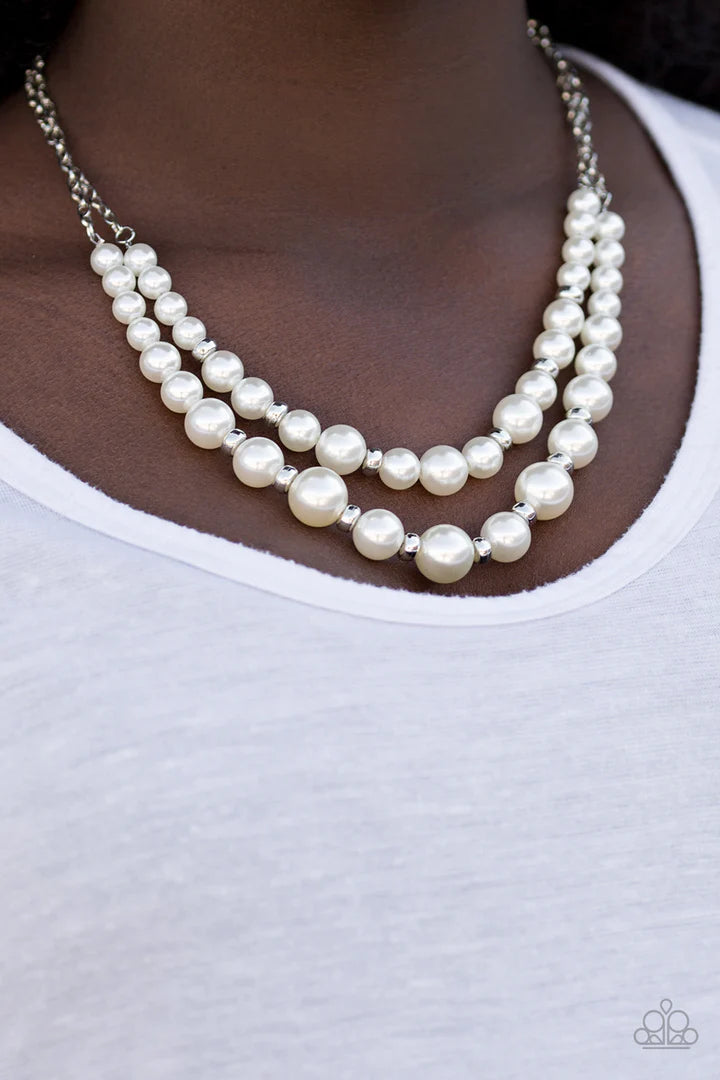 Paparazzi Pearly Perfectionist - White Necklace