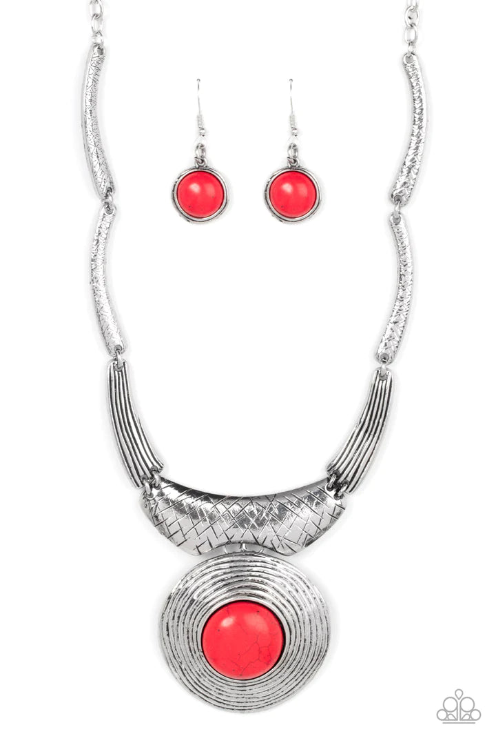 Paparazzi EMPRESS-ive Resume - Red Necklace  Paparazzi Jewelry Images 