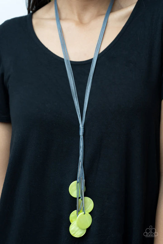 Paparazzi Tidal Tassels - Green Necklace