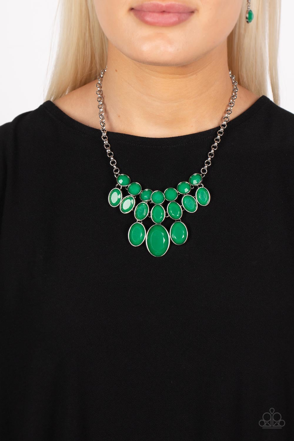 Bead Necklace - Paparazzi Delectable Daydream - Green Necklace Paparazzi jewelry image