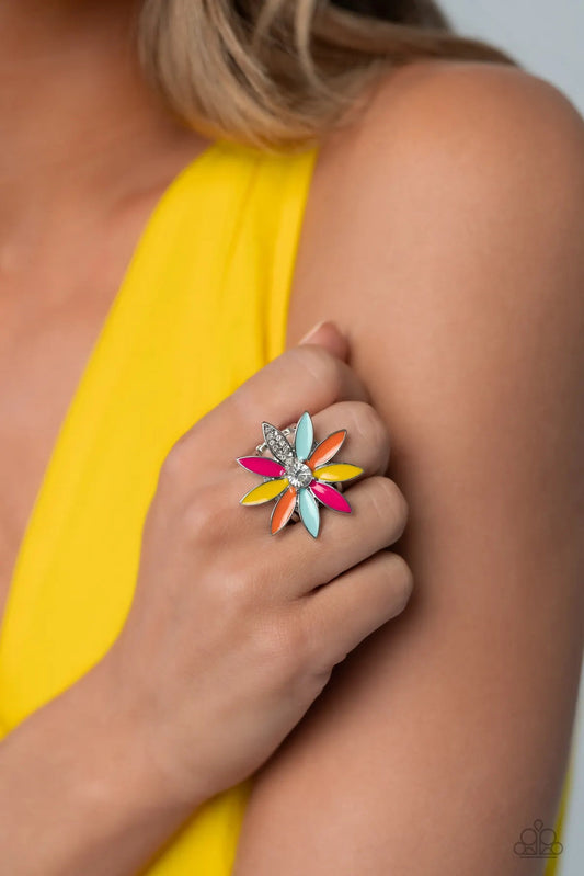 Paparazzi Lily Lei - Colorful Ring Paparazzi jewelry image
