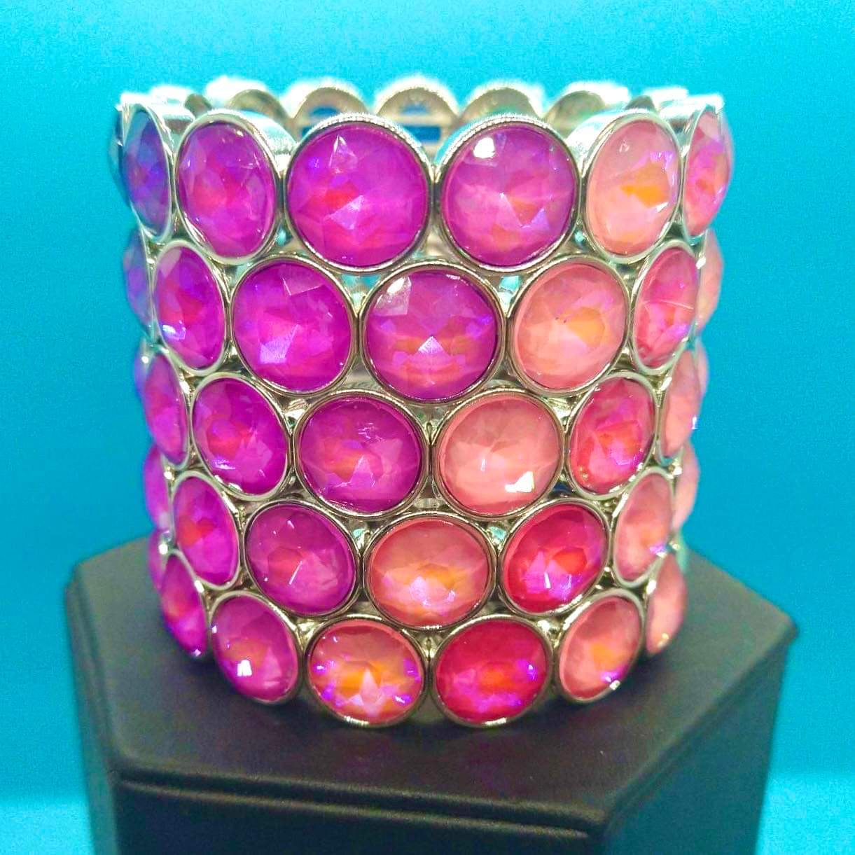 Paparazzi Radiant on Repeat  -  Multi Bracelet -    Pink Diamond Life of the Party Exclusive