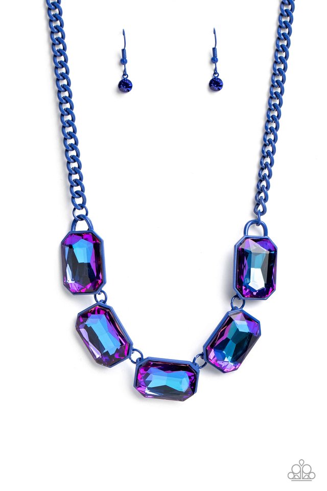 Blue Necklace - Paparazzi Emerald City Couture - Life of the Party Paparazzi jewelry image