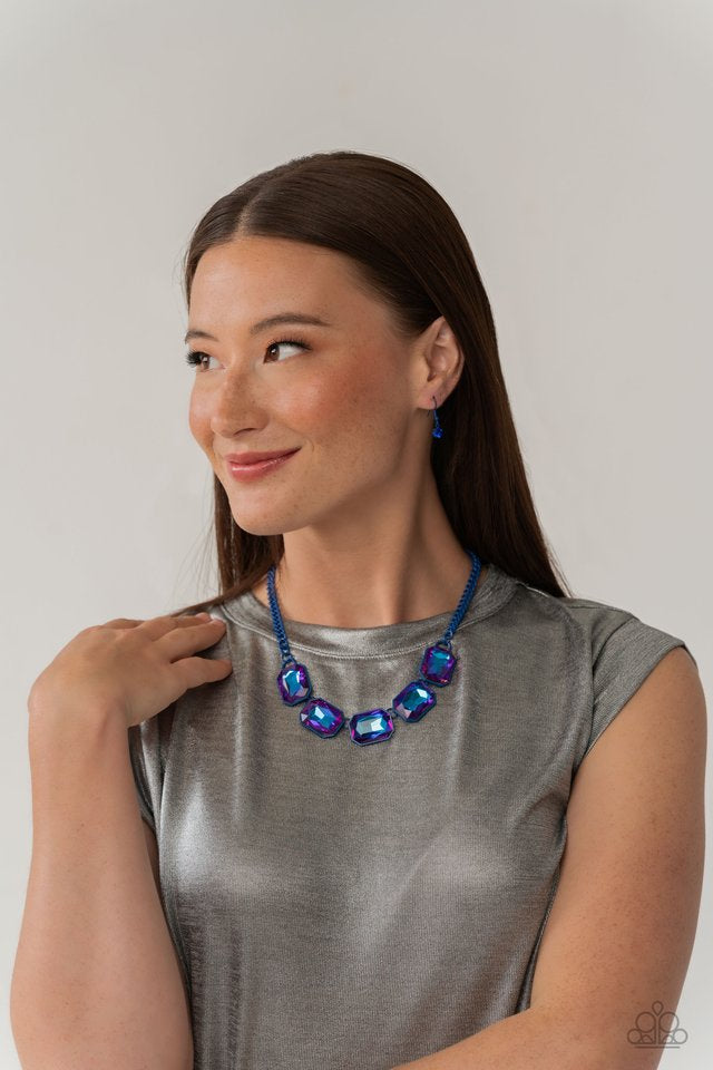 Blue Necklace - Paparazzi Emerald City Couture - Life of the Party Paparazzi jewelry image