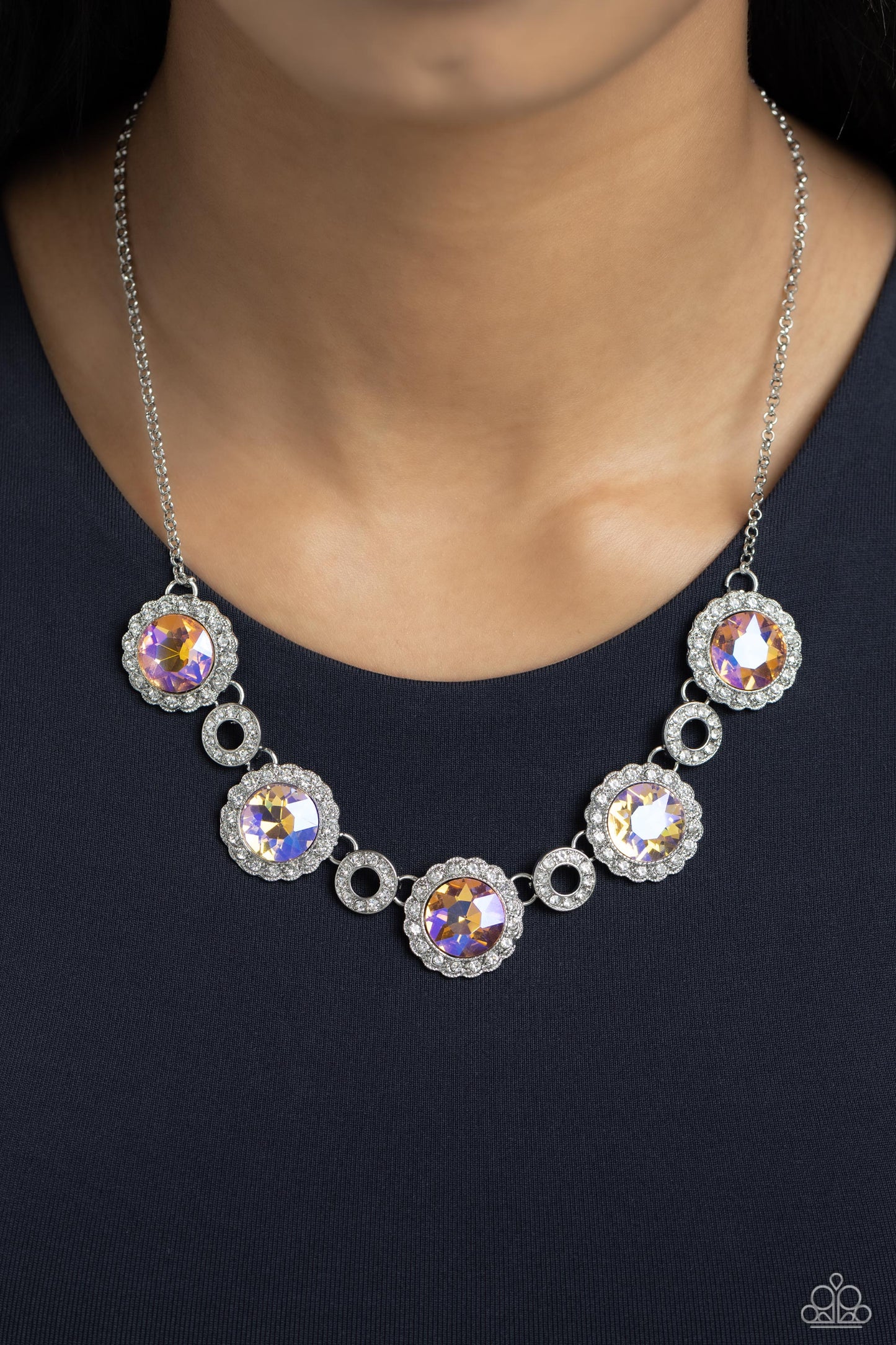 Paparazzi Gorgeous Gems - Orange Necklace