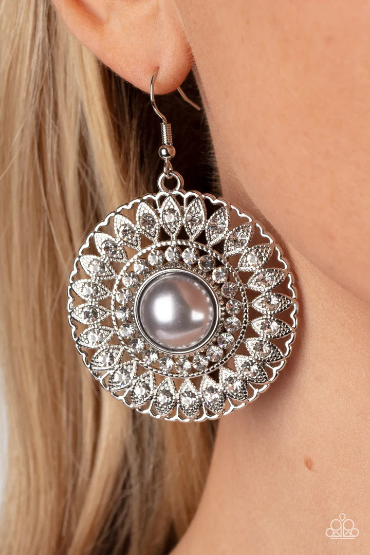 Paparazzi Glorified Glitz - Silver Earring Paparazzi Jewelry Images 