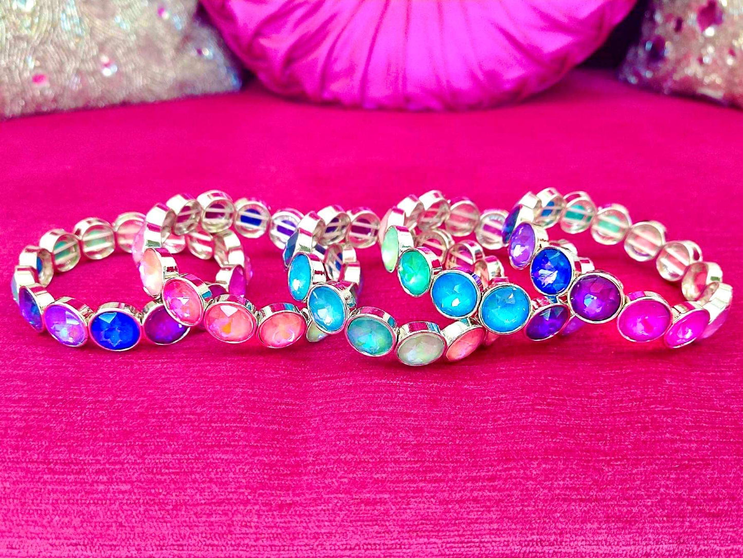 Paparazzi Radiant on Repeat  -  Multi Bracelet -    Pink Diamond Life of the Party Exclusive