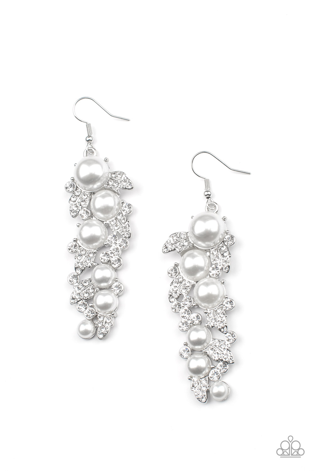 Paparazzi The Party Has Arrived - White Pearl Earrings
