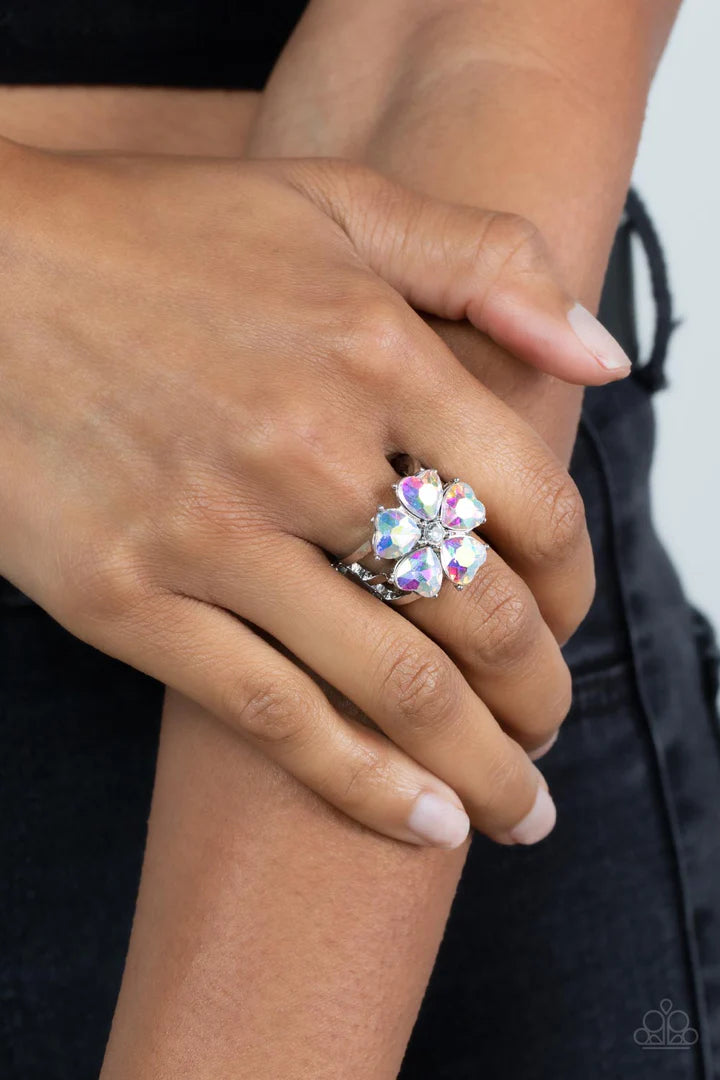 Heart Rings - Paparazzi Minnesota Magic - Multi Iridescent Ring Paparazzi jewelry image