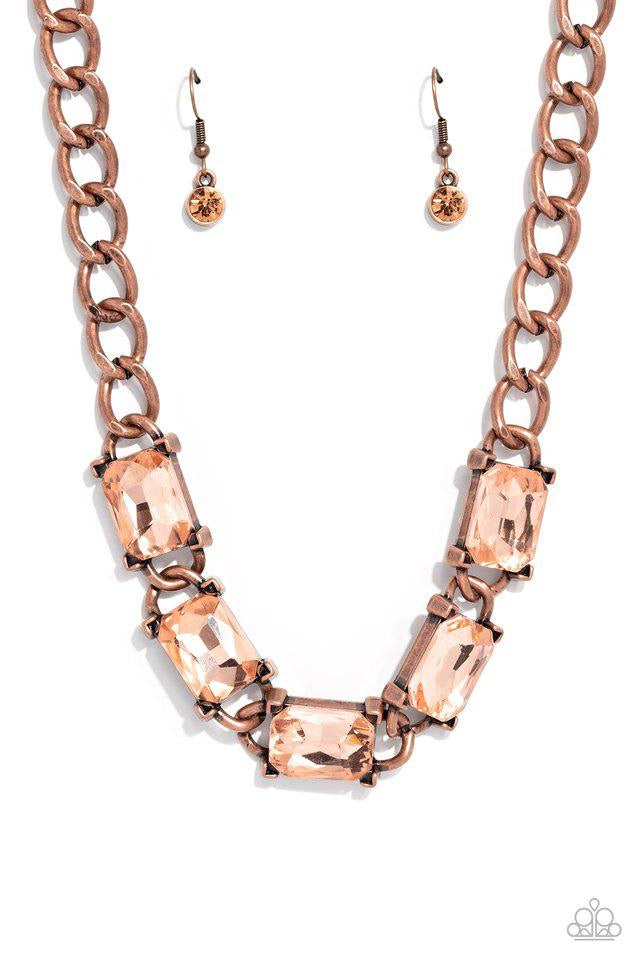 2 Piece Jewelry Set - Paparazzi Radiating Review - Copper Necklace & Dazzling Debut - Copper Bracelet Paparazzi jewelry image