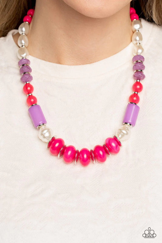 A Finishing Touch A Sheen Slate - Pink Necklace