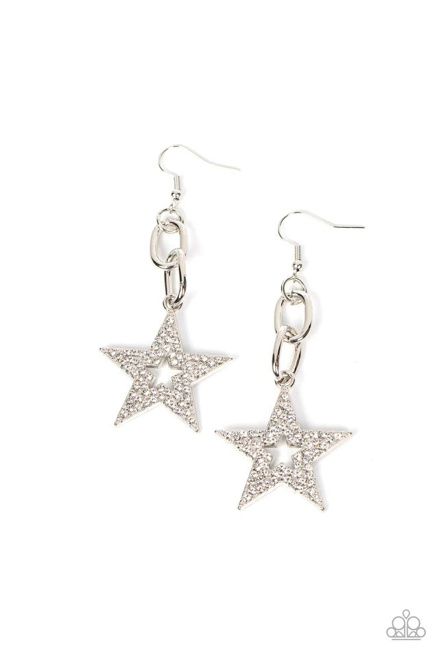 Paparazzi silver dangle earrings Clearance