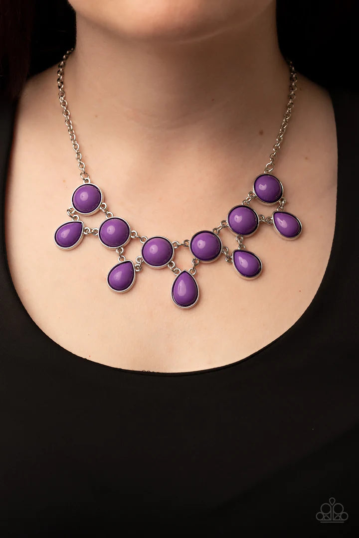 A Finishing Touch Very Valley Girl - Purple Necklace