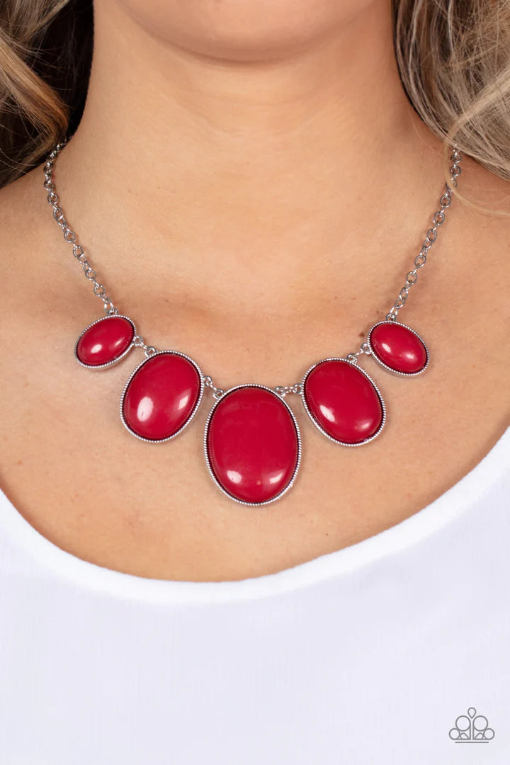 Paparazzi Vivacious Vanity - Red Necklace Paparazzi Jewelry Images 
